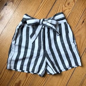 Striped High Waisted Shorts